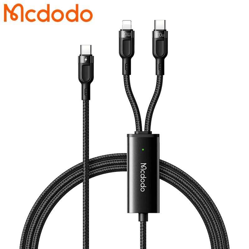 Mcdodo 2 in 1 USB-C to Lightning + USB-C Cable