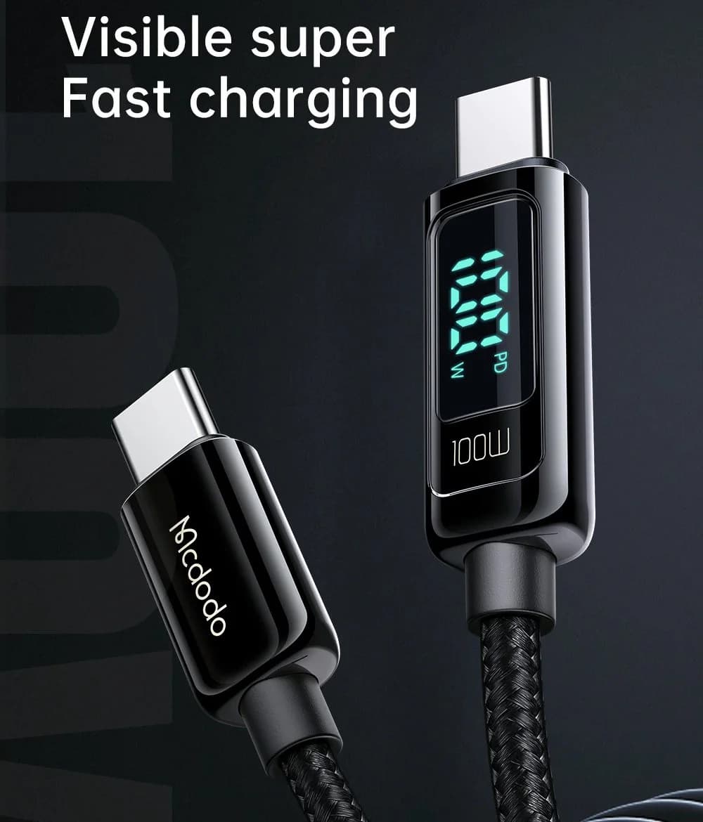 Digital Display USB-C to USB-C Cable 1.2M Black